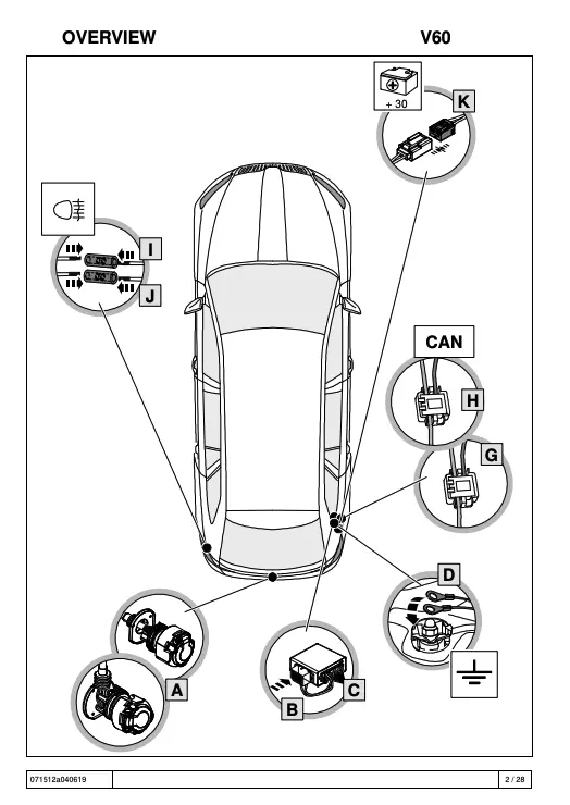 Kabelsett 13 pol tilhengerfeste Volvo XC40 2017 -> / Volvo XC40 Recharge 2020 -> / Volvo S90 II / V90 II / XC60 II / XC90 II Image 5