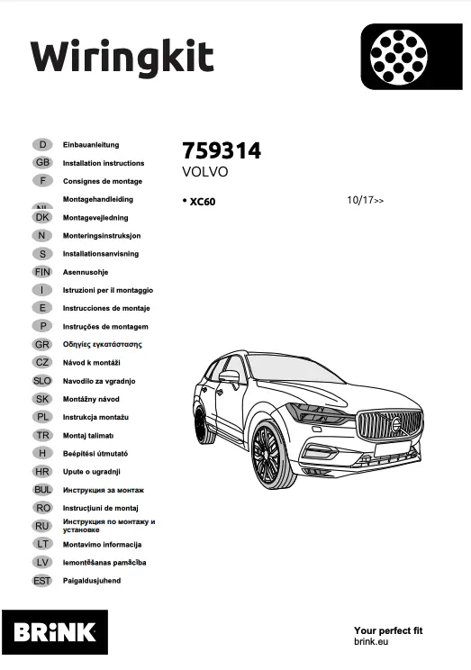 Kabelsett 13 pol tilhengerfeste Volvo XC40 2017 -> / Volvo XC40 Recharge 2020 -> / Volvo S90 II / V90 II / XC60 II / XC90 II Image 7