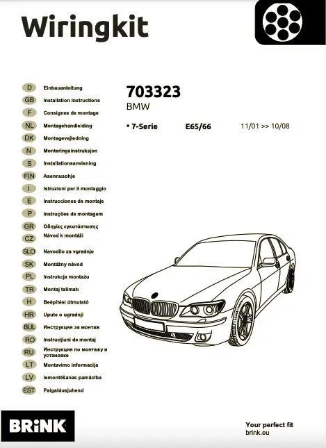 Kabelsett 7 pol tilhengerfeste BMW – bilde 3