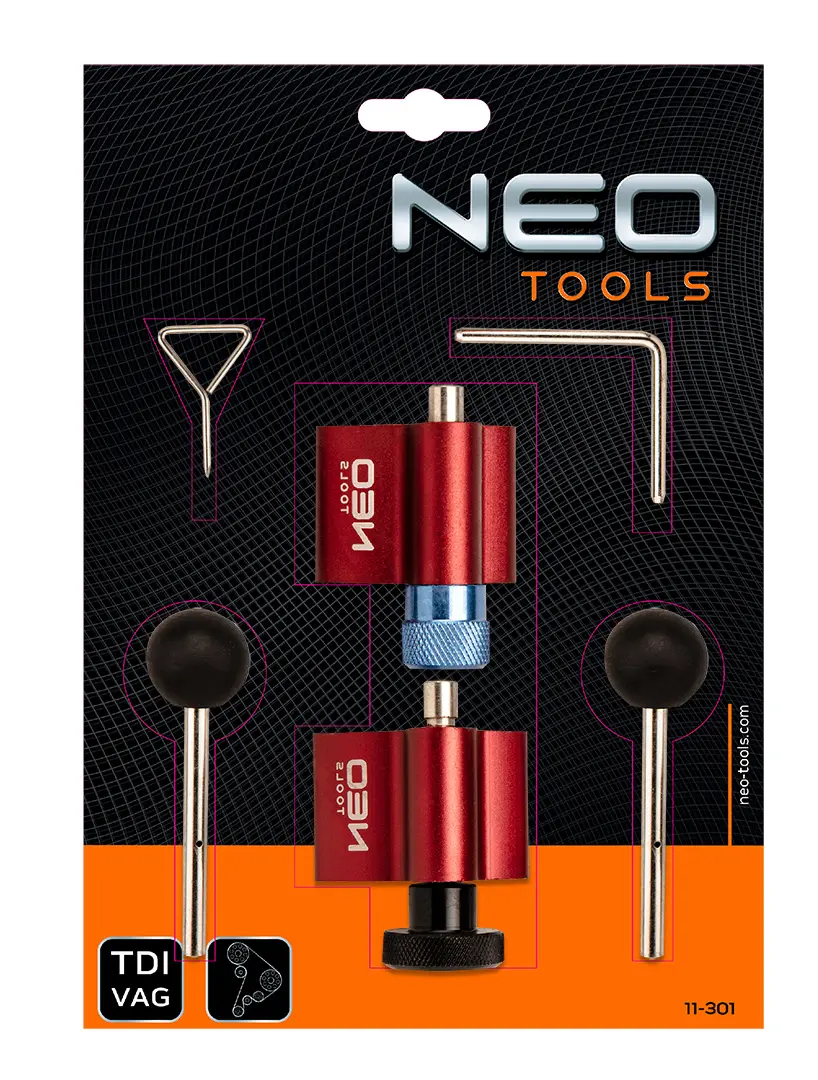 Kamaksel Montasjeverktøy Justeringsverktøysett VAG TDI │ Neo Tools Adjustment Tool Set, valve timing Image 4