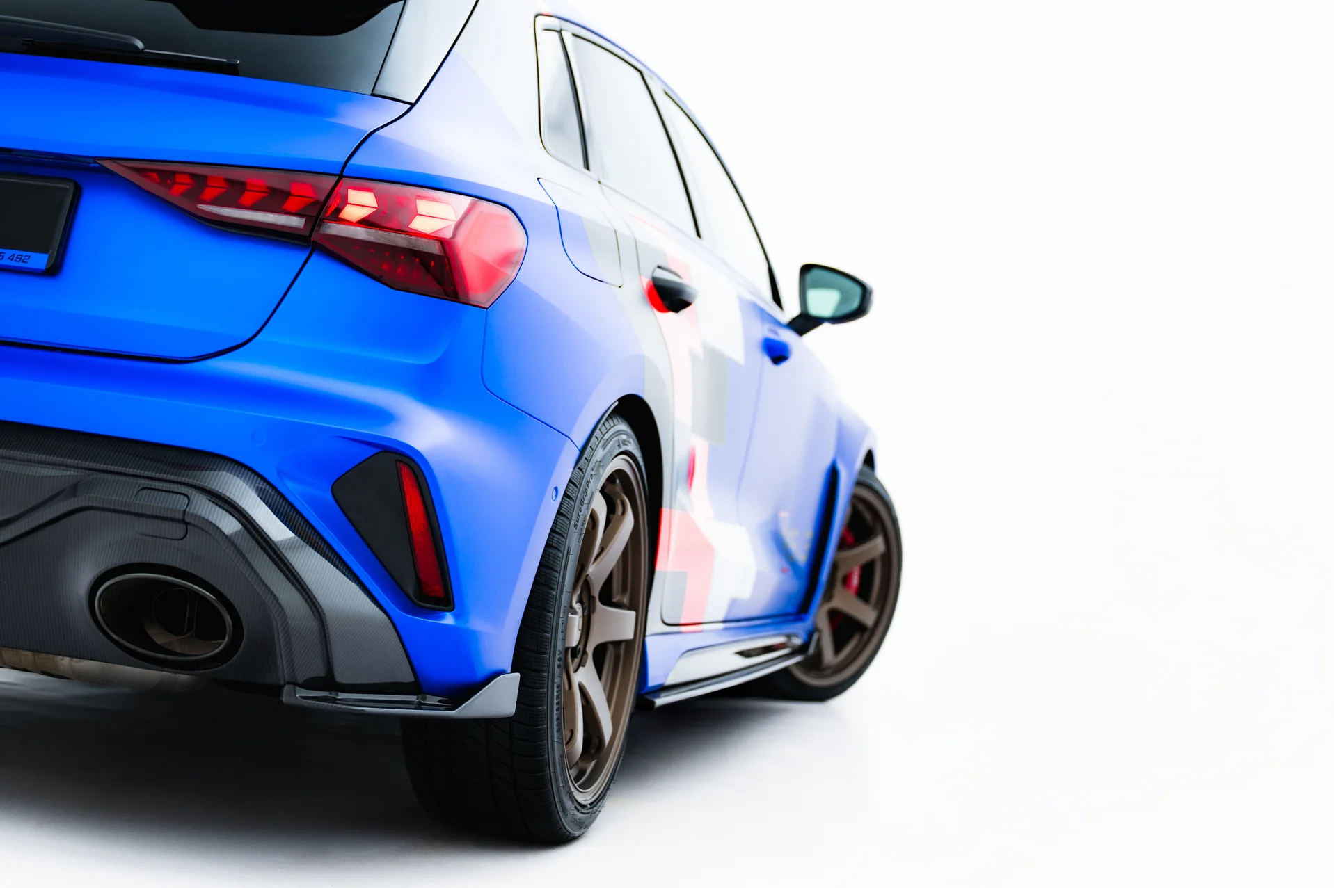 Karbon Sidesplitters bak Audi RS3 (8Y) Facelift 2024 -> | Glossy Black Edition