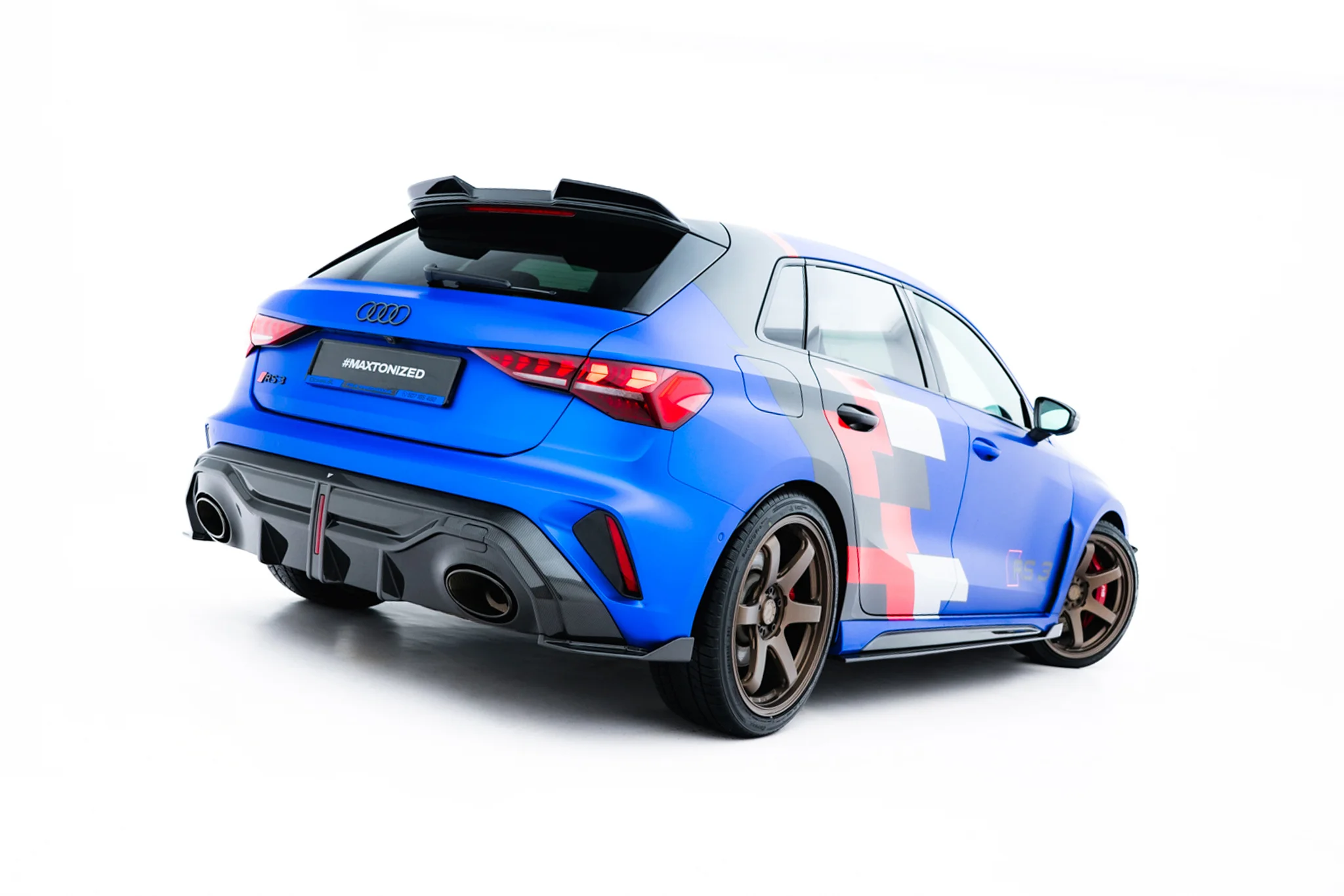 Karbon Sidesplitters bak Audi RS3 (8Y) Facelift 2024 -> | Glossy Black Edition – bilde 2