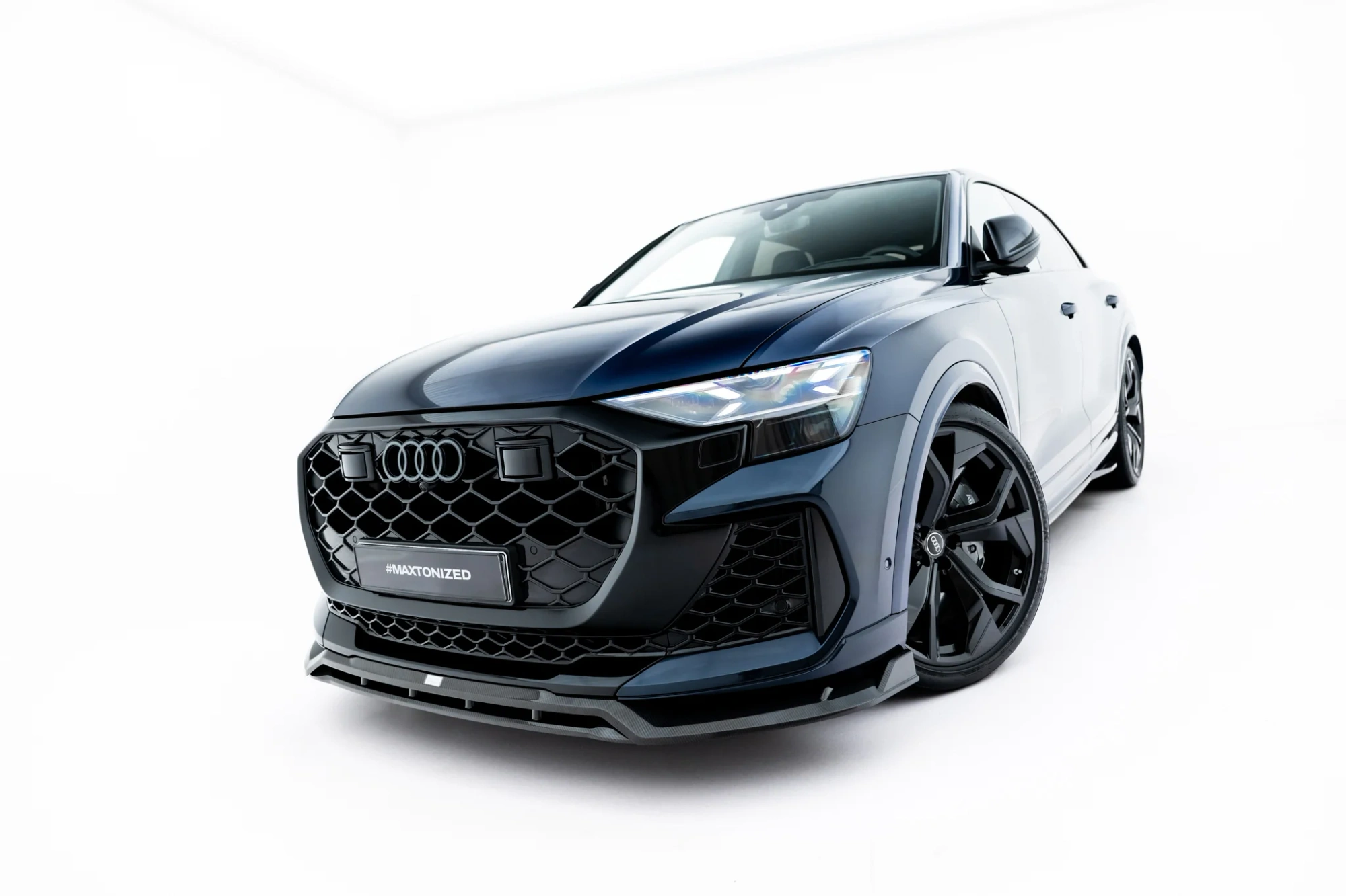 Karbonfiber Frontspoiler Audi Q8 I 2018 - 2023 | Sport Glossy Black Edition
