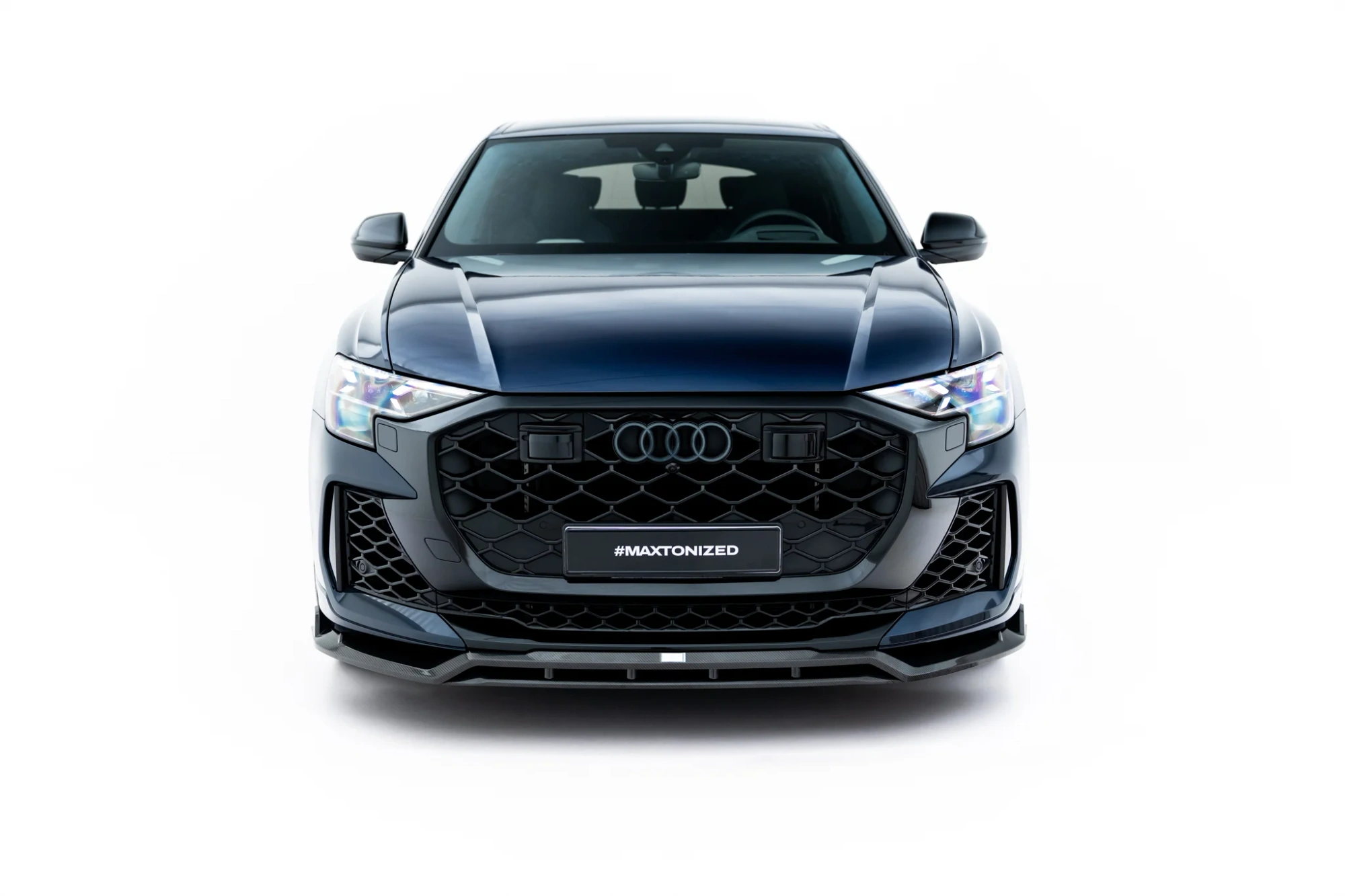 Karbonfiber Frontspoiler Audi Q8 I 2018 - 2023 | Sport Glossy Black Edition – bilde 2