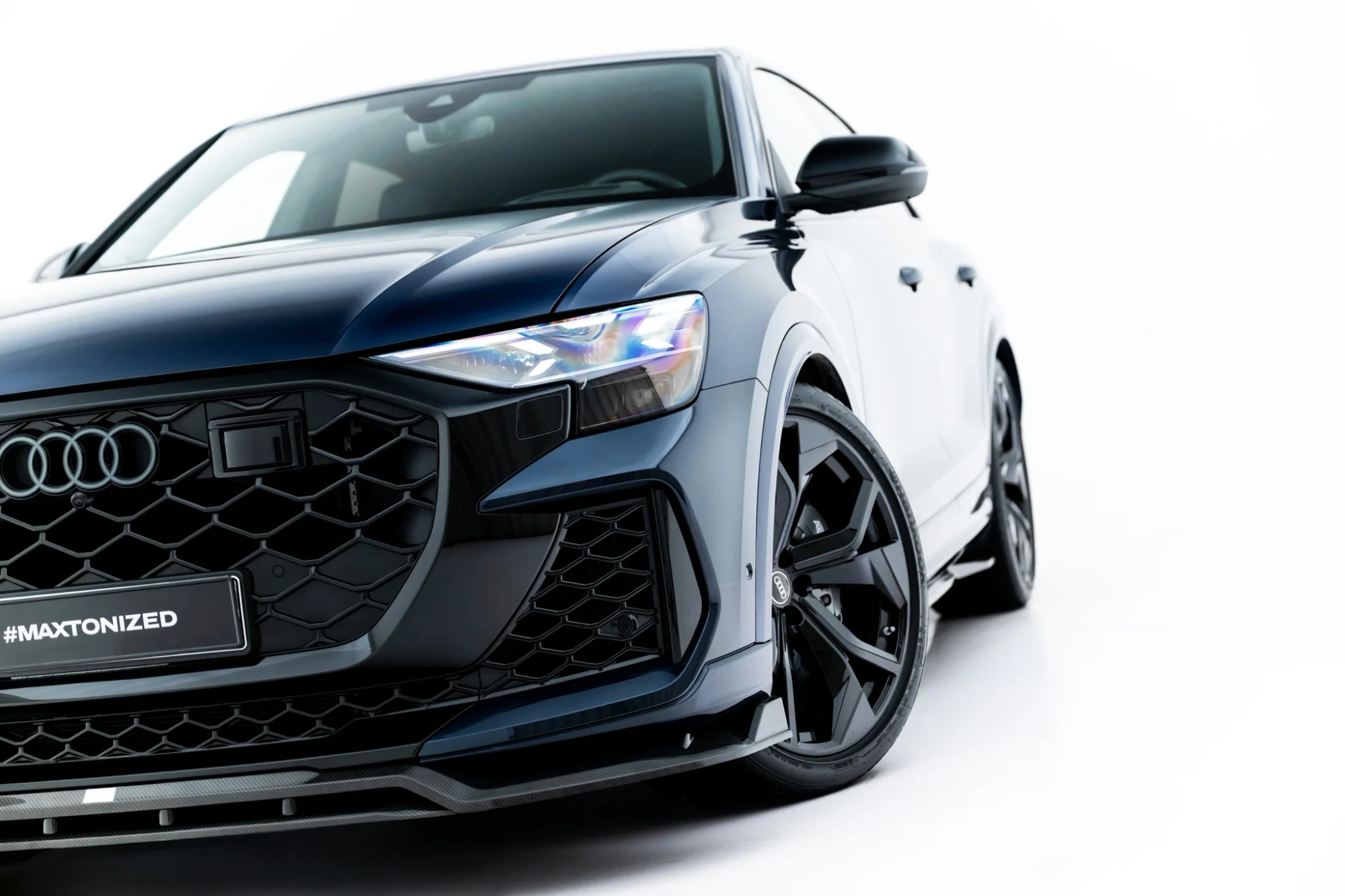 Karbonfiber Frontspoiler Audi Q8 I 2018 - 2023 | Sport Glossy Black Edition – bilde 4