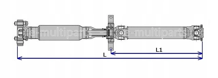 Kardangaksel, akseldrift BMW X3 (E83) 2003 - 2010 │ Drive Shaft Image 2