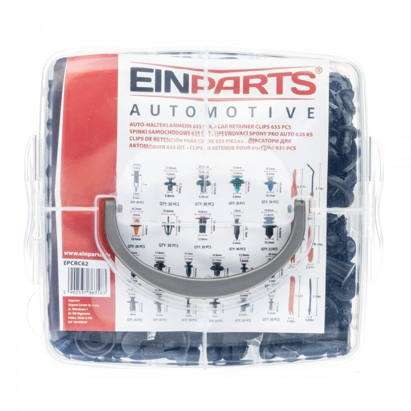 Karosseriklips Universal med Demonteringsverktøy │ Klips til karosseri, festedeler, interiørklips og plastskruer  - sett 635 stk. Image 9