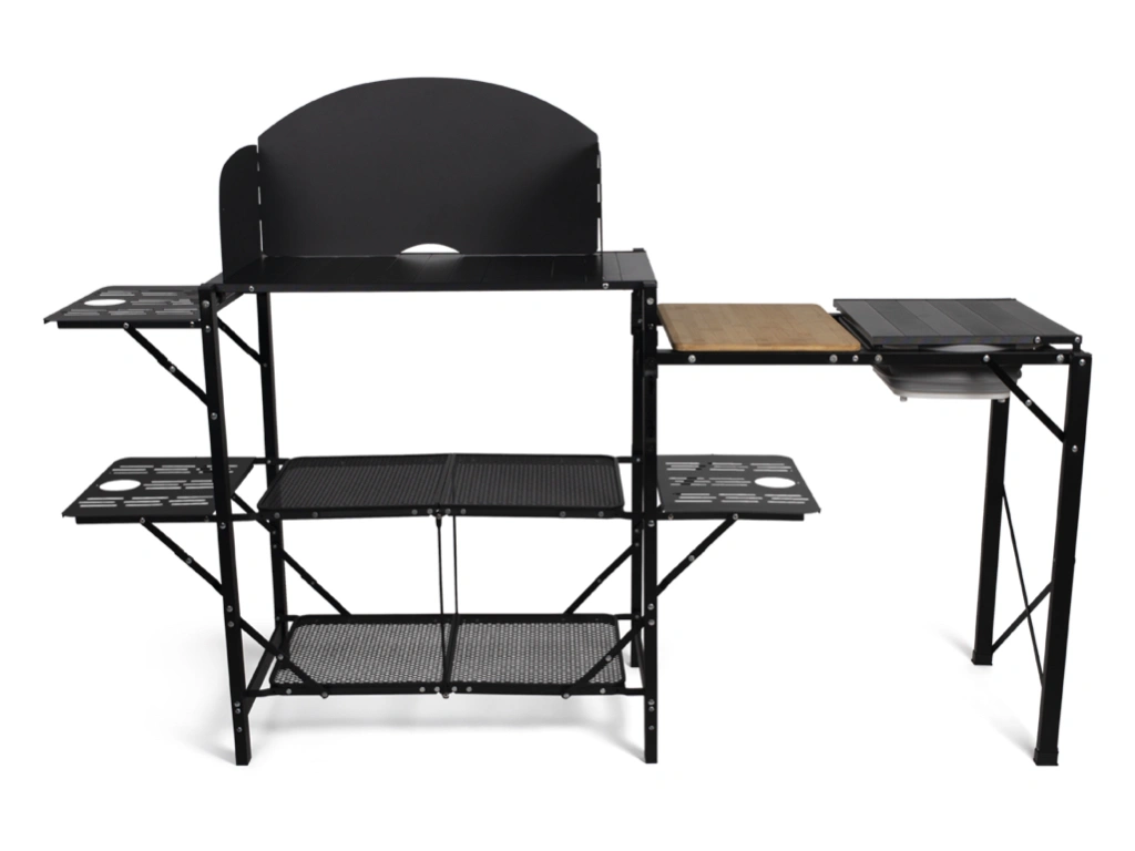 Kjøkkenbord KAMPA Slim Chef Stand │ sammenleggbart - svart