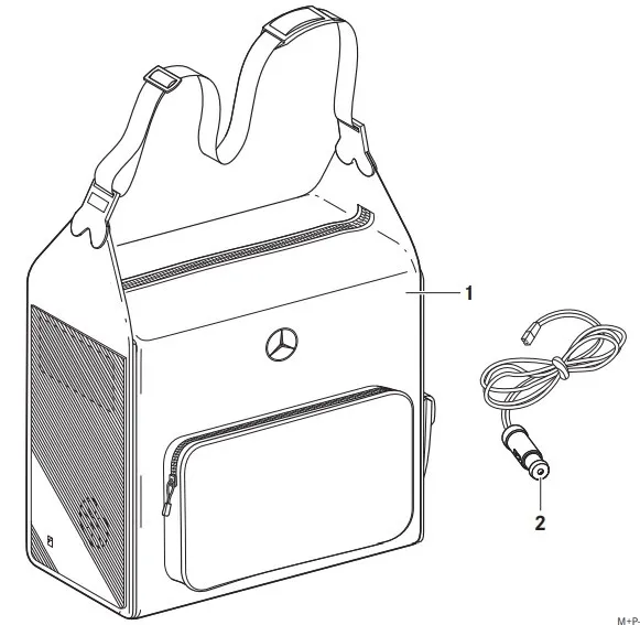 Kjøleskap mobil Mercedes-Benz │ Genuine® Coolbox (black, polyester) Vehicle interior comfort Image 5