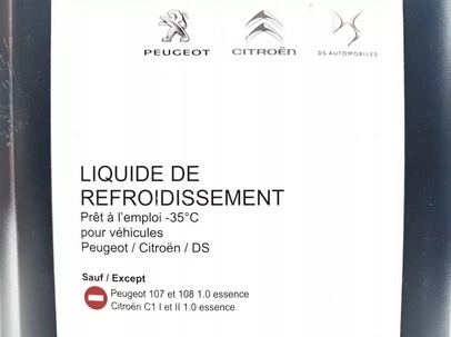 Kjølevæske G33 Citroen / Peugeot / DS  PSA B71 5110 │ Genuine® -35 °C organisk syreteknologi (OAT) frostæske - 5L Image 2