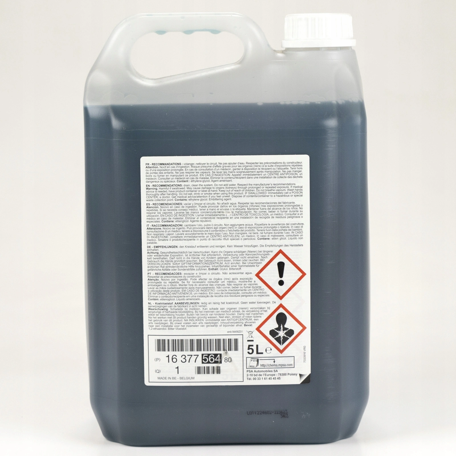 Kjølevæske G33 Citroen / Peugeot / DS  PSA B71 5110 │ Genuine® -35 °C organisk syreteknologi (OAT) frostæske - 5L Image 4