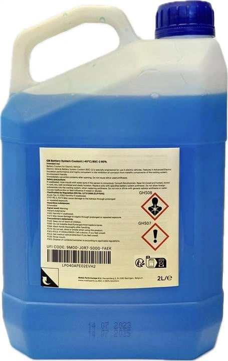Kjølevæske Hyundai Premium EV-batteri BSC-2 60% │ Batterikjølevæske for hybird- og elbiler Blå EV Battery Coolant - 2L Image 2