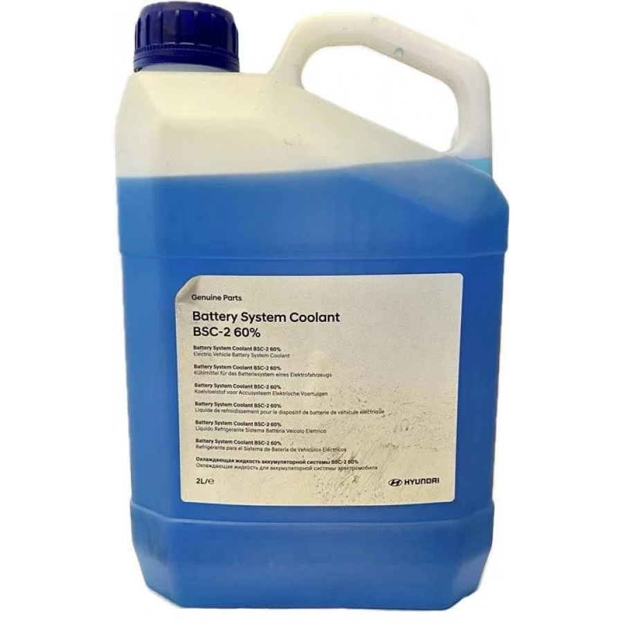 Kjølevæske Hyundai Premium EV-batteri BSC-2 60% │ Batterikjølevæske for hybird- og elbiler Blå EV Battery Coolant - 2L