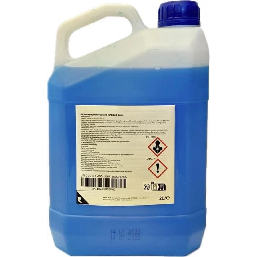 Kjølevæske Hyundai Premium EV-batteri BSC-2 60% │ Batterikjølevæske for hybird- og elbiler Blå EV Battery Coolant - 2L – bilde 2