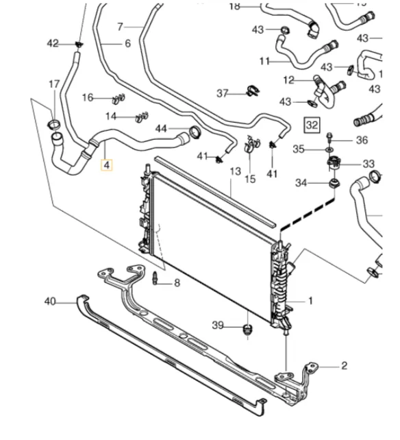 Kjølevæskeslange Volvo S40 / V50 2004 - 2012 │ Genuine®