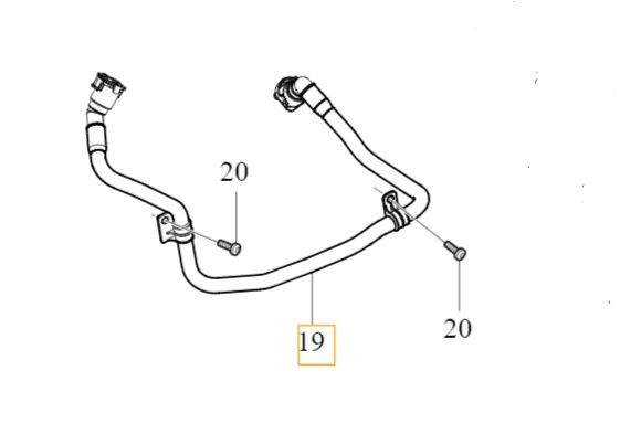 Kjølevæskeslange Volvo S60 / S80 / S90 / V40 / V60 / V70 / V90 / XC40 / XC60 / XC70 / XC90 1995 -> │ Genuine®