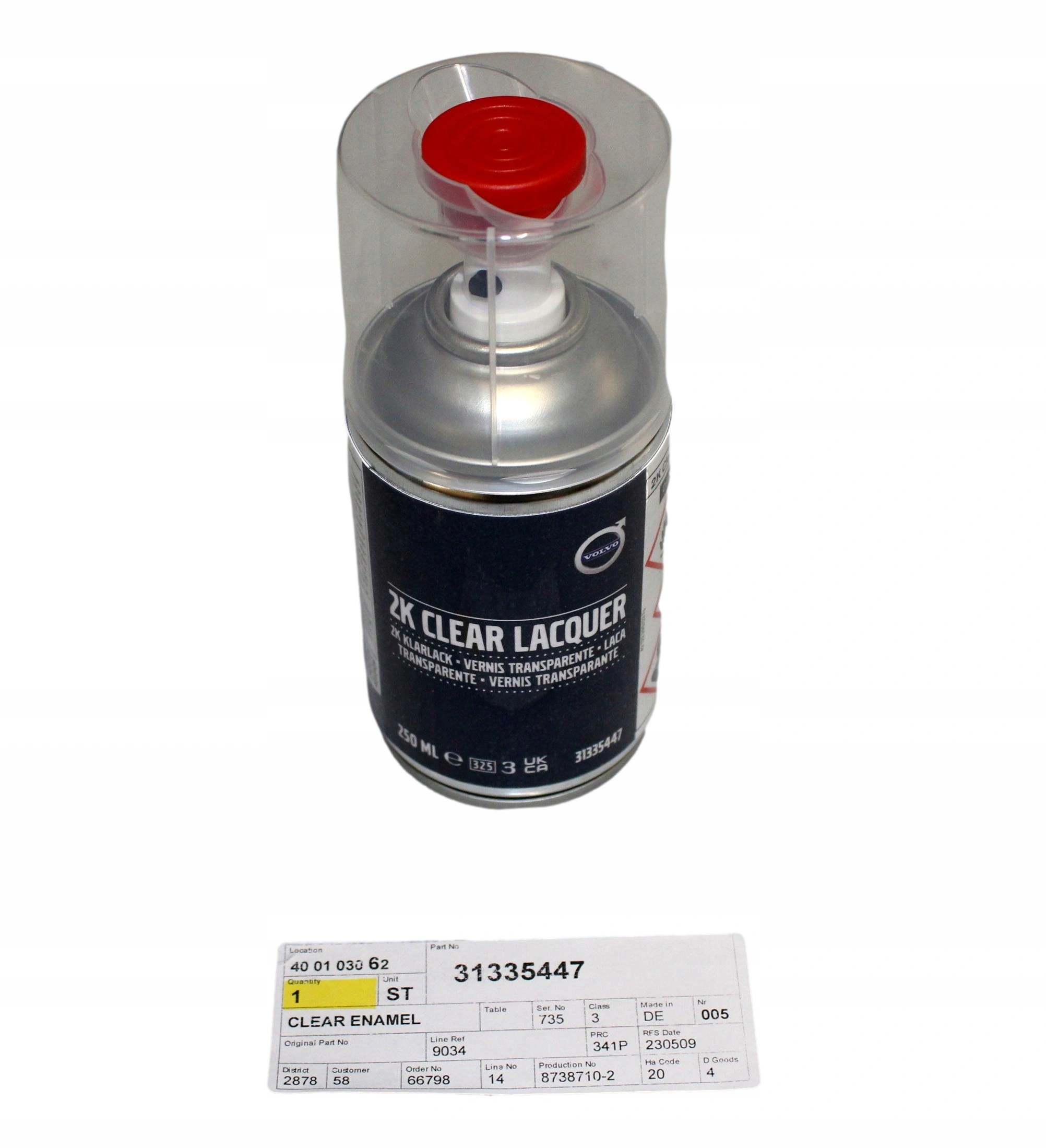 Klarlakk Volvo 2K Clear Coat Touch-up Paint │ Sprayboks blank lakk  - 250 ml Image 2