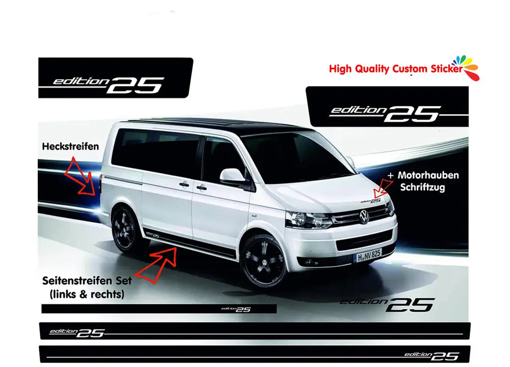 Klistremerker Edition25 VW T4 T5 T6