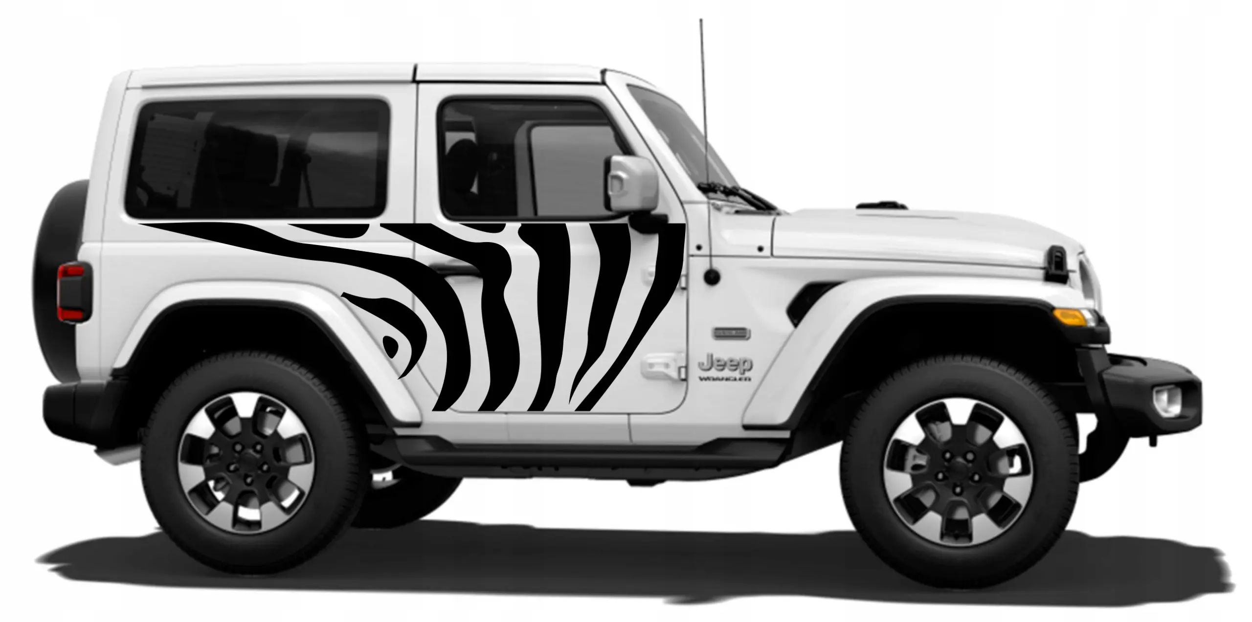 Klistremerker Jeep Wrangler 4x4 Zebra Black Edition – bilde 2