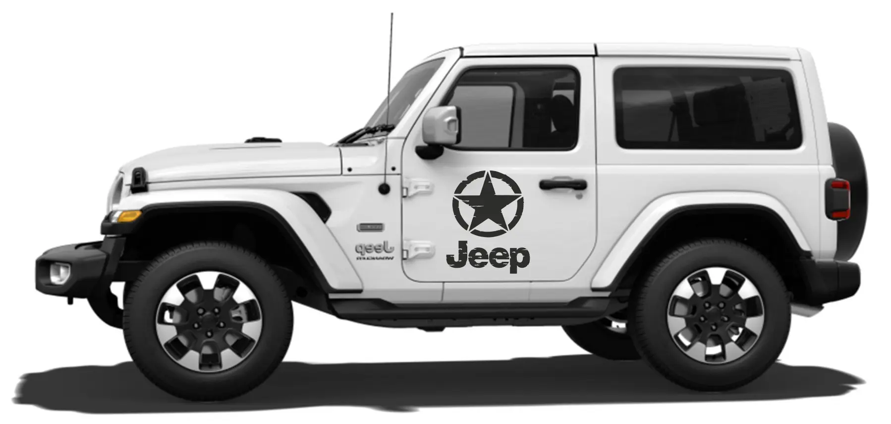 Klistremerker Jeep Wrangler logo Star Black Edition