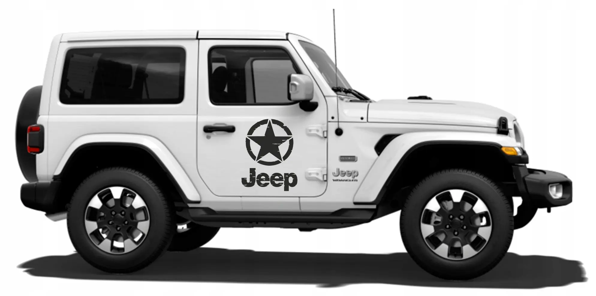 Klistremerker Jeep Wrangler logo Star Black Edition – bilde 2