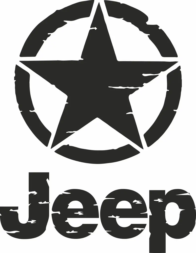 Klistremerker Jeep Wrangler logo Star Black Edition – bilde 3