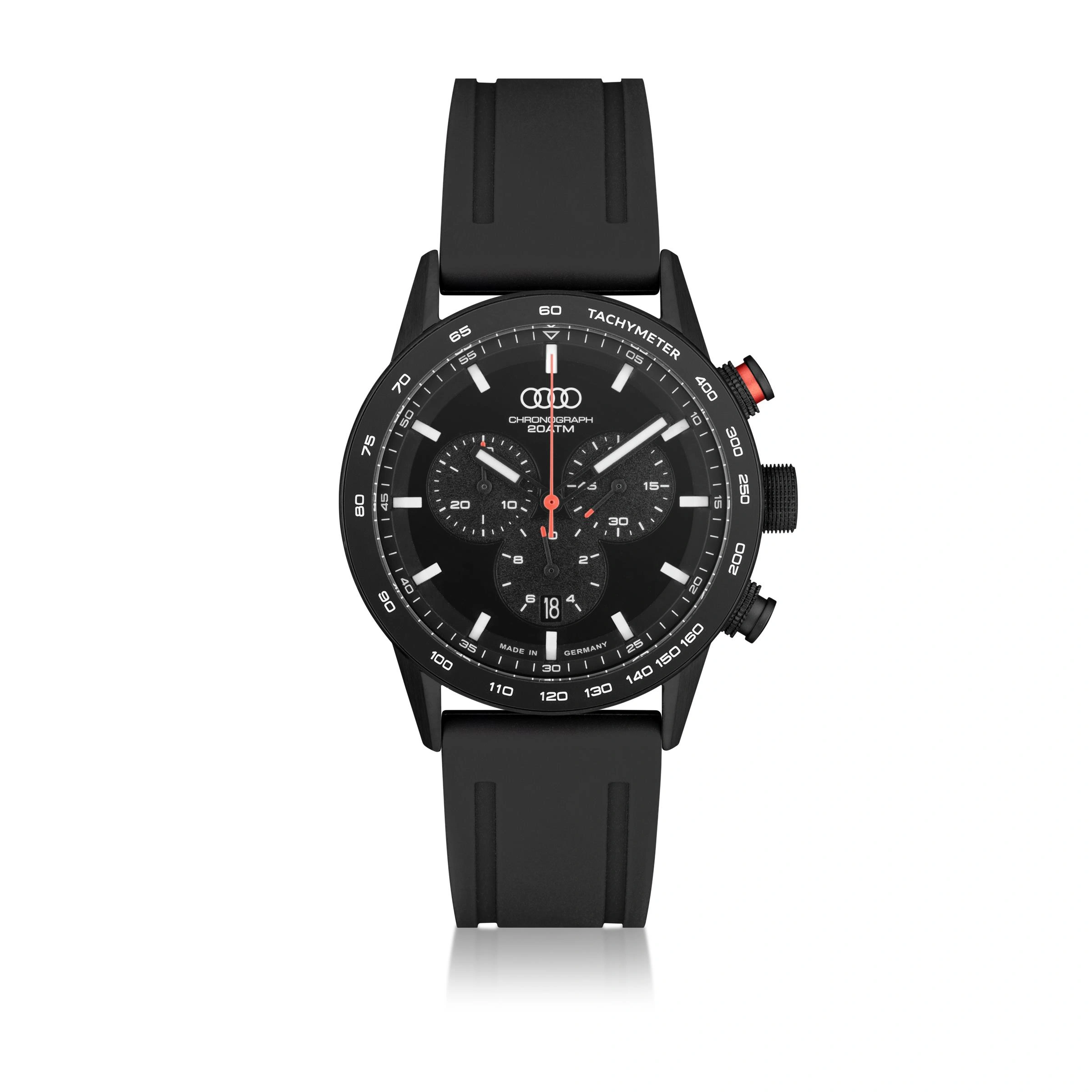 Klokke Audi Chronograph Men │ Genuine® Watch Black Edition