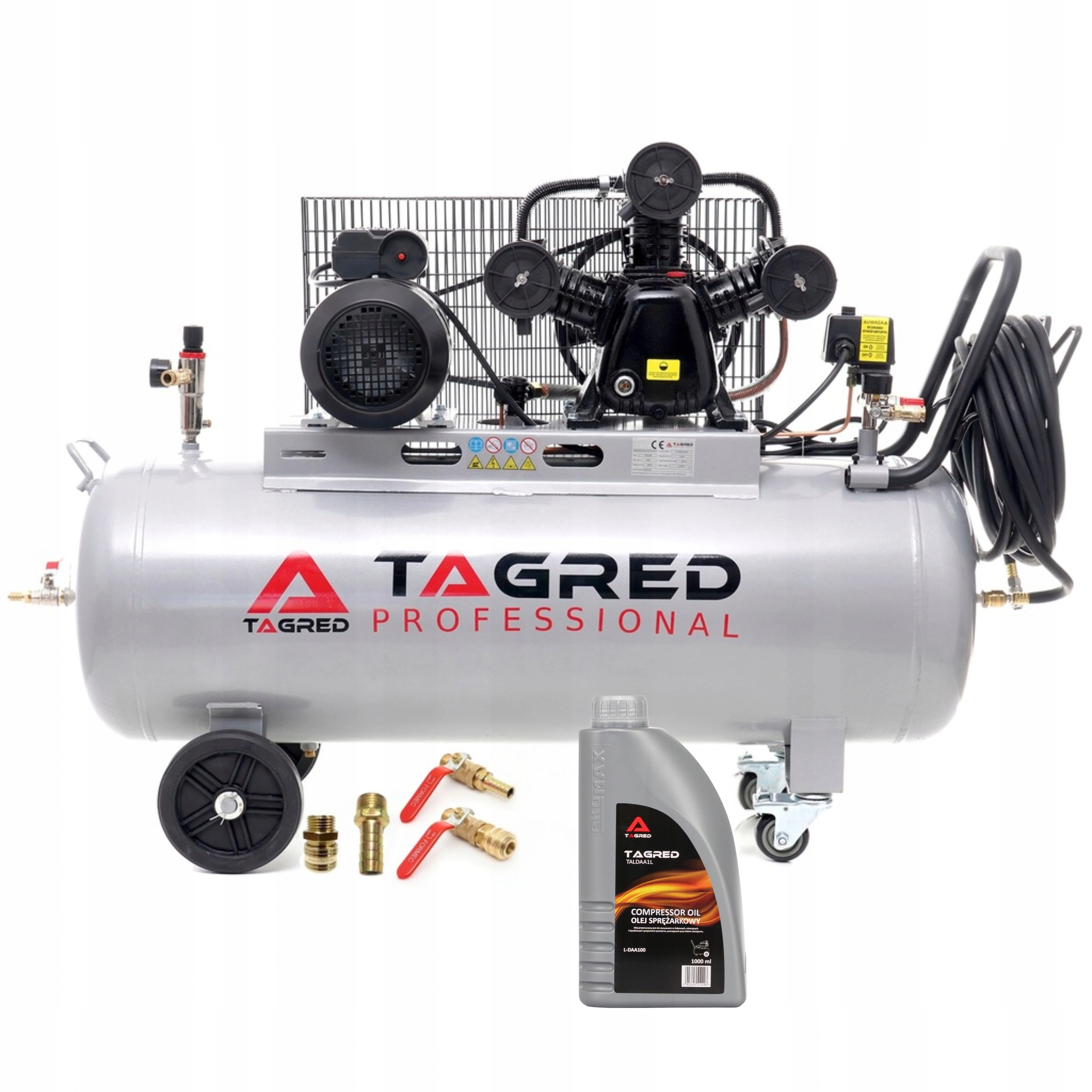 Kompresor Tagred 150 l │ oljekompressor 230V - 3 stempler, 10 bar