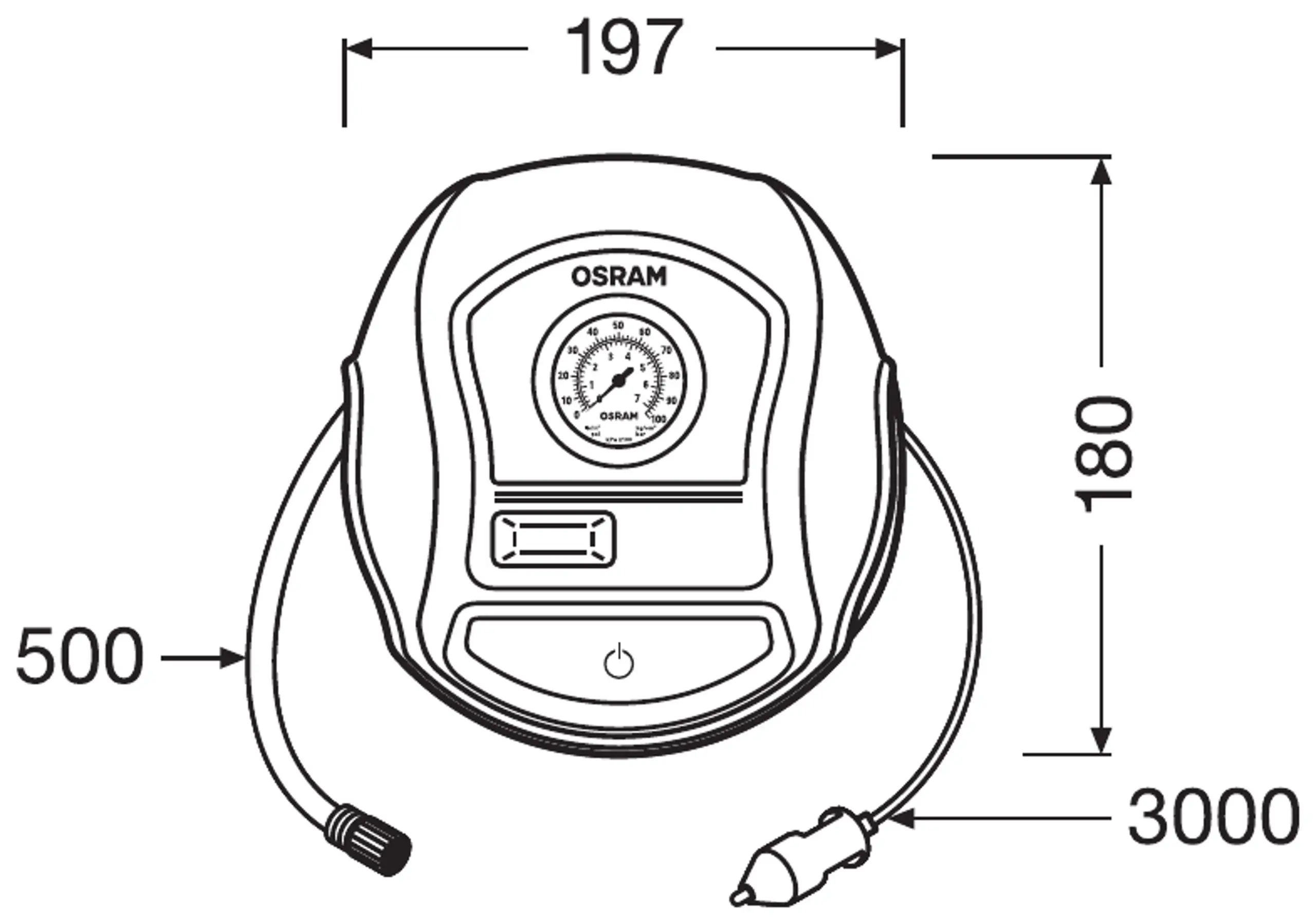 Kompressor dekkpumpe Osram TYREinflate 200 – bilde 8
