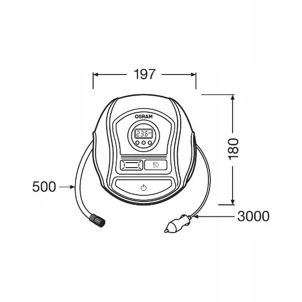 Kompressor dekkpumpe Osram Tyreinflate 450 – bilde 12