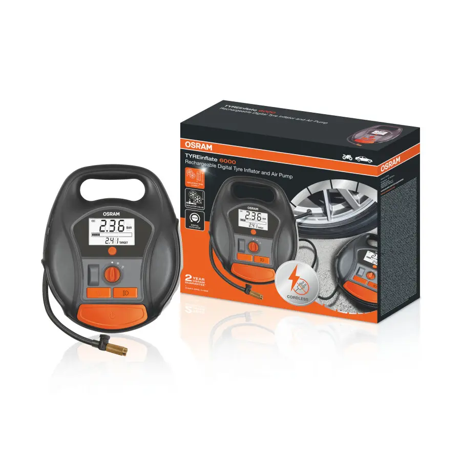 Kompressor dekkpumpe Osram TYREinflate 6000 (oppladbar)