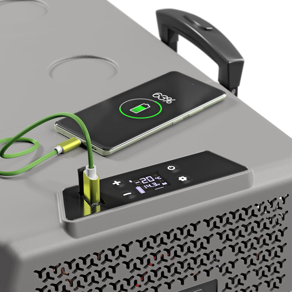 Kompressor kjøleboks Yolco BCX30 GREY 28 L │ Kompressorkjøleskap Bluetooth - USB - grå – bilde 11