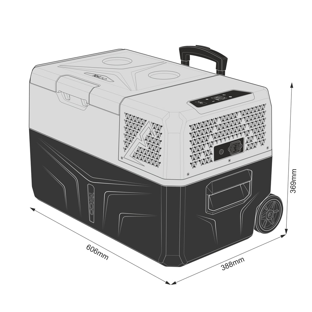 Kompressor kjøleboks Yolco BCX30 GREY 28 L │ Kompressorkjøleskap Bluetooth - USB - grå – bilde 22