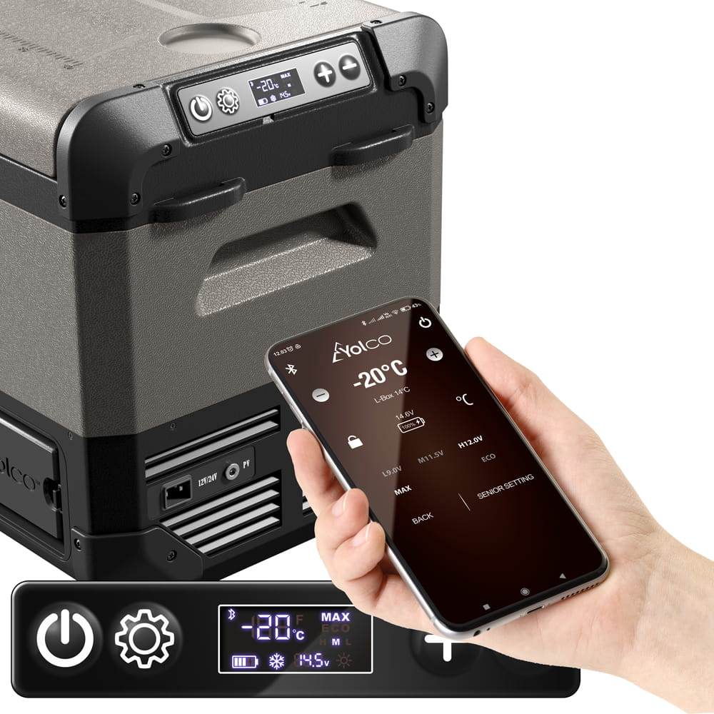 Kompressor kjøleboks Yolco FCX25 CREAM 25 L │ Kompressorkjøleskap Bluetooth - USB - krem – bilde 15