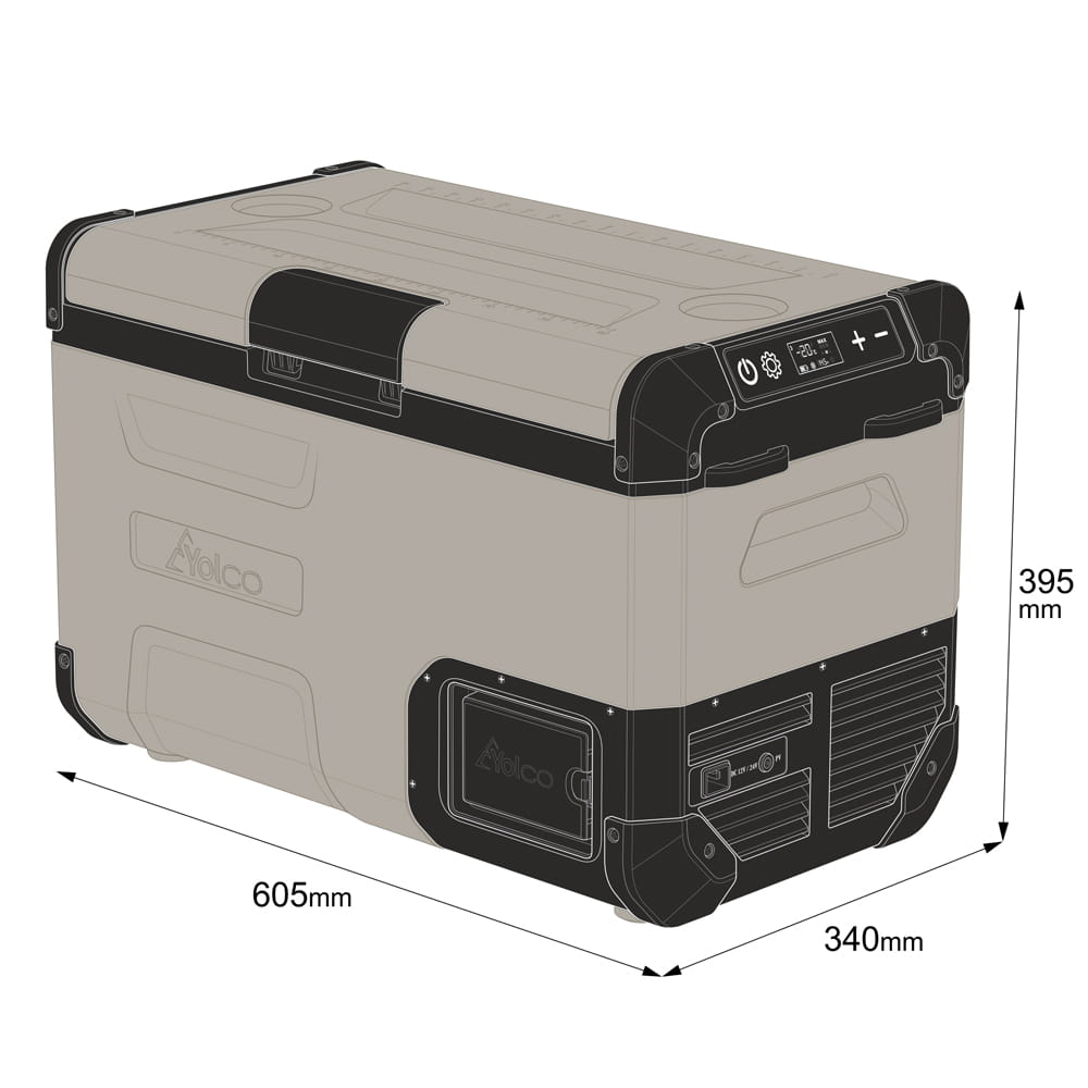 Kompressor kjøleboks Yolco FCX25 CREAM 25 L │ Kompressorkjøleskap Bluetooth - USB - krem – bilde 22