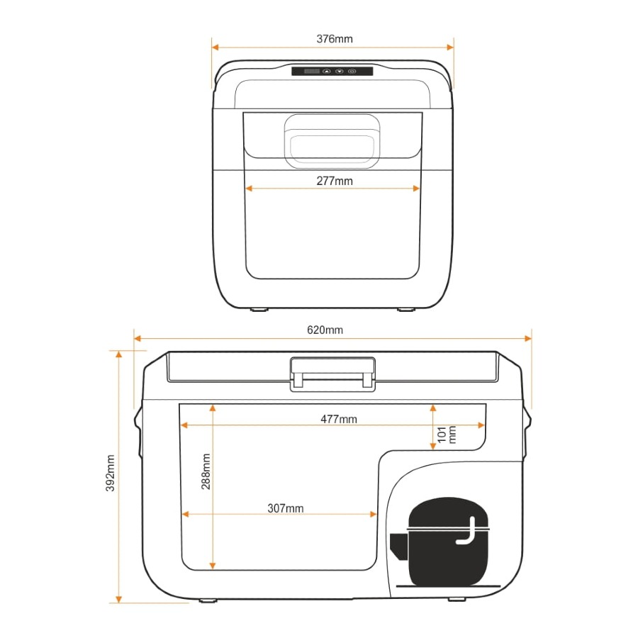 Kompressor kjøleboks Yolco NX30 GREEN 28 L │ Kompressorkjøleskap Bluetooth - grønn – bilde 16