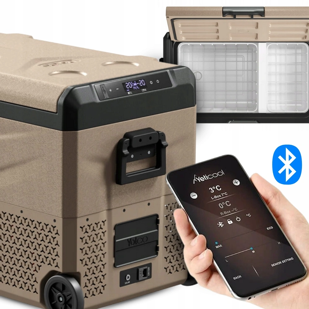 Kompressor kjøleboks Yolco TCX50 Sand 50 L │ Kompressorkjøleskap Dual-Zone - Bluetooth - USB – bilde 16