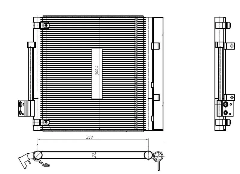 Kondensator klimaanlegg Tesla Model S │ Genuine® NRF Air conditioning condenser – bilde 2