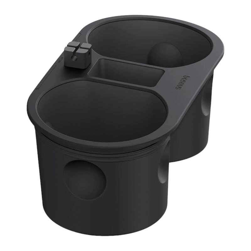 Koppholder innlegg Tesla Model 3 2020 - 2023 / Tesla Model Y 2020 -> │ Grå Baseus T-Space Series Cup Holder for Tesla Twilight Grey Image 2