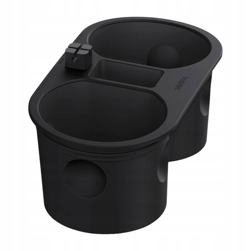 Koppholder innlegg Tesla Model 3 2020 - 2023 / Tesla Model Y 2020 -> │ Svart Baseus T-Space Series Cup Holder for Tesla Twilight Black – bilde 2