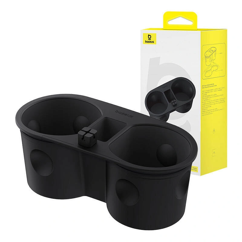 Koppholder innlegg Tesla Model 3 2020 - 2023 / Tesla Model Y 2020 -> │ Svart Baseus T-Space Series Cup Holder for Tesla Twilight Black – bilde 8