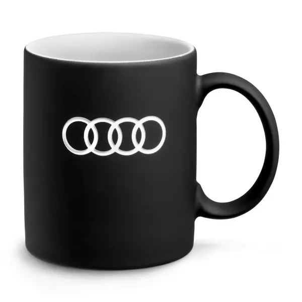 Krus Audi med logo │ Genuine Black - 350 ml Image 1