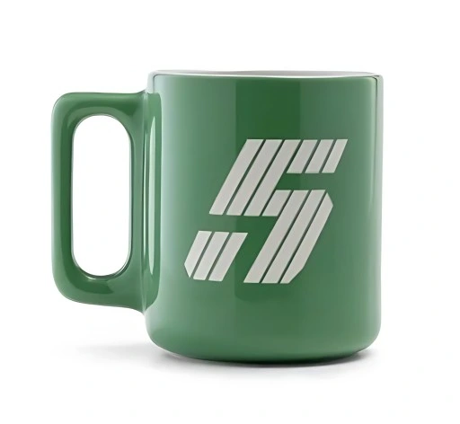 Krus Renault 5 E-Tech grønn blank │ Genuine® Mug Cup Coffee Drinks