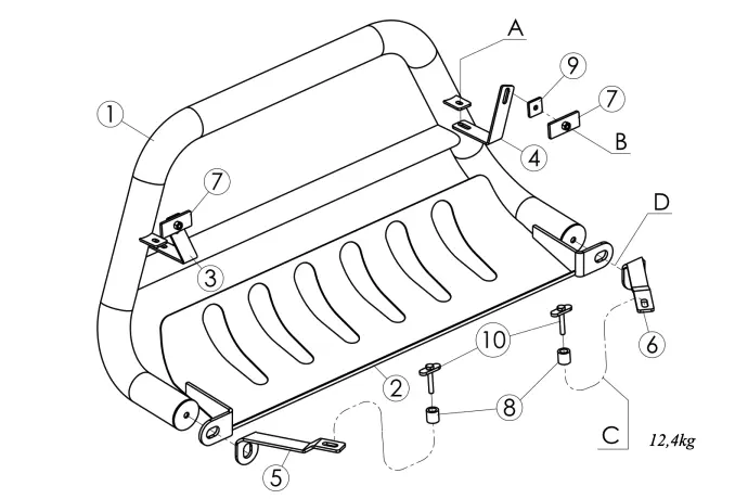Kufanger Ford Transit Connect II / Tourneo Connect II 2012 - 2022 │ med underseksjonsplate – bilde 4