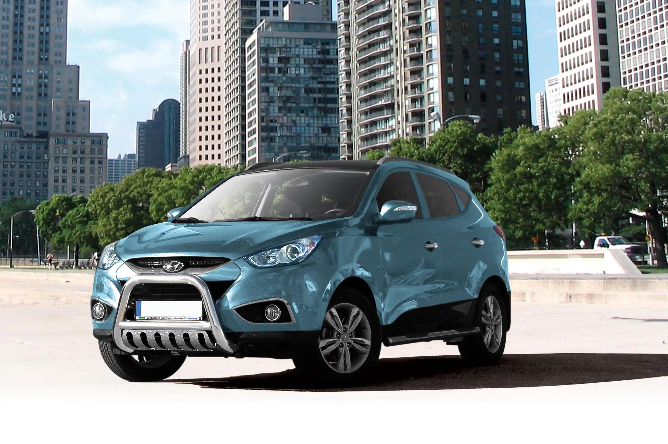 Kufanger Hyundai ix35 I 2009-2015 med underseksjonsplate