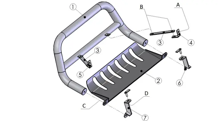 Kufanger Mitsubishi Pajero IV 2006 - 2021 │ m/underseksjonsplate – bilde 5