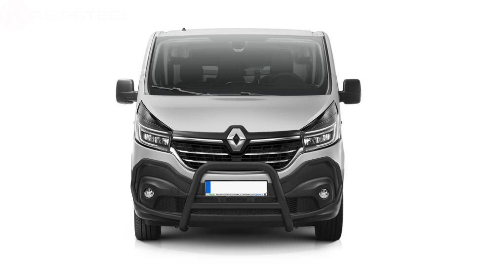 Kufanger Renault Trafic III 2019-> med tverrør og tåkelysbeskyttelse Black Editon