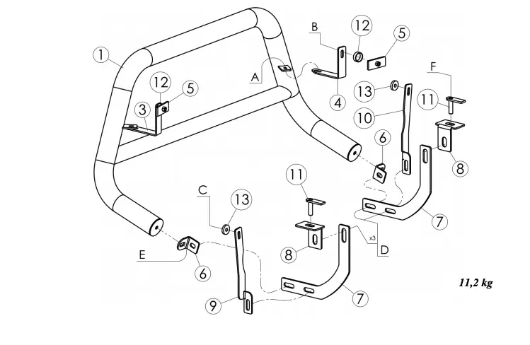 Kufanger Škoda Kodiaq I 2016 - 2024 │ │ D - Ø60mm Chrome Edition - med tverrør Image 3