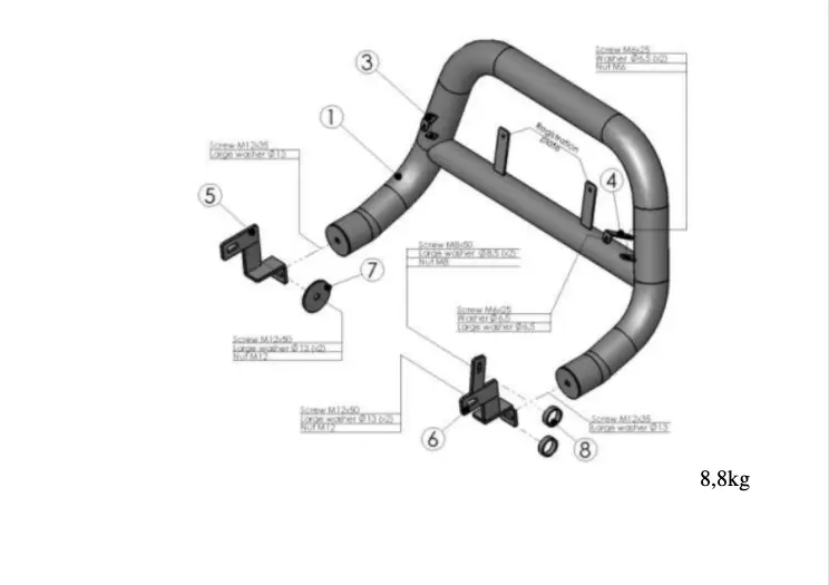 Kufanger Suzuki Jimny III 2005 - 2012  | D - Ø70mm Chrome – bilde 4