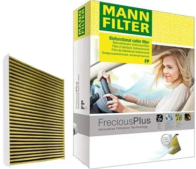 Kupéfilter Tesla Model 3 / Tesla Model Y │ Antibakteriell Effekt - Genuine® Mann-Filter Activated Carbon Cabin Air Filter with polyphenol Image 1